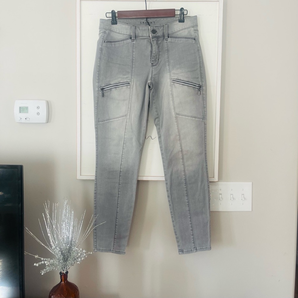 White House Black Market Gray Women Jeans - Picture 4 of 16
